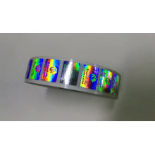 Custom logo high quality hot foil printing sticker tape security 3D hologram sticker in roll
